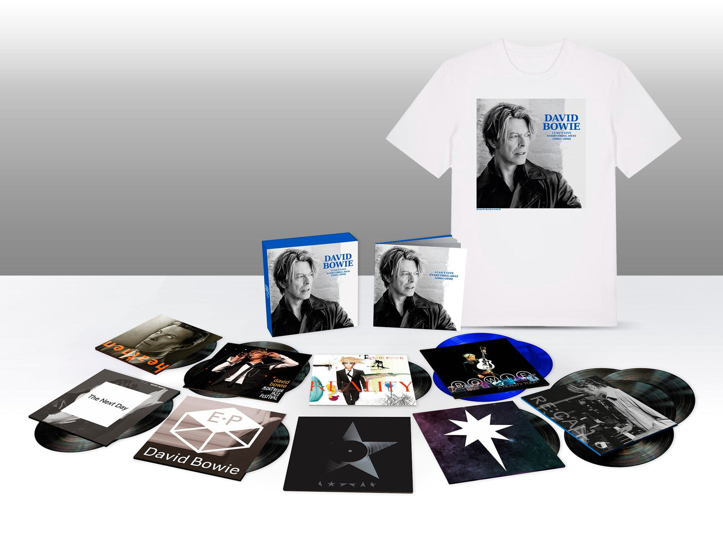 I Can´t Give Everything Away (2002-2016) - BOX 18 LPs + Camiseta de David Bowie (Exclusivo Preventa)