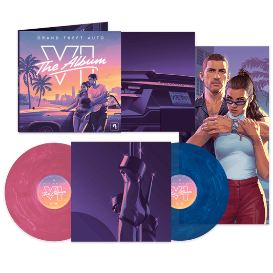 Grand Theft Auto VI: The Album - Vinilo Doble (Color Rosa y Azul Jaspeado)