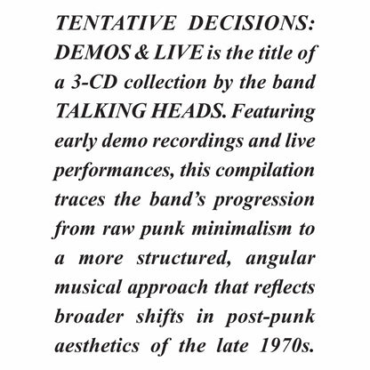 Tentative Decisions: Demos & Live - 3CD