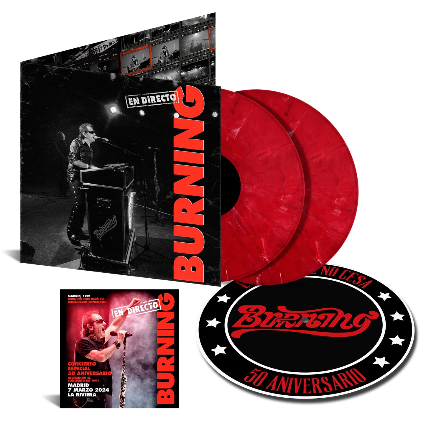 En directo (50 aniversario) - Vinilo Doble Splatter + Postal Firmada + Slipmat