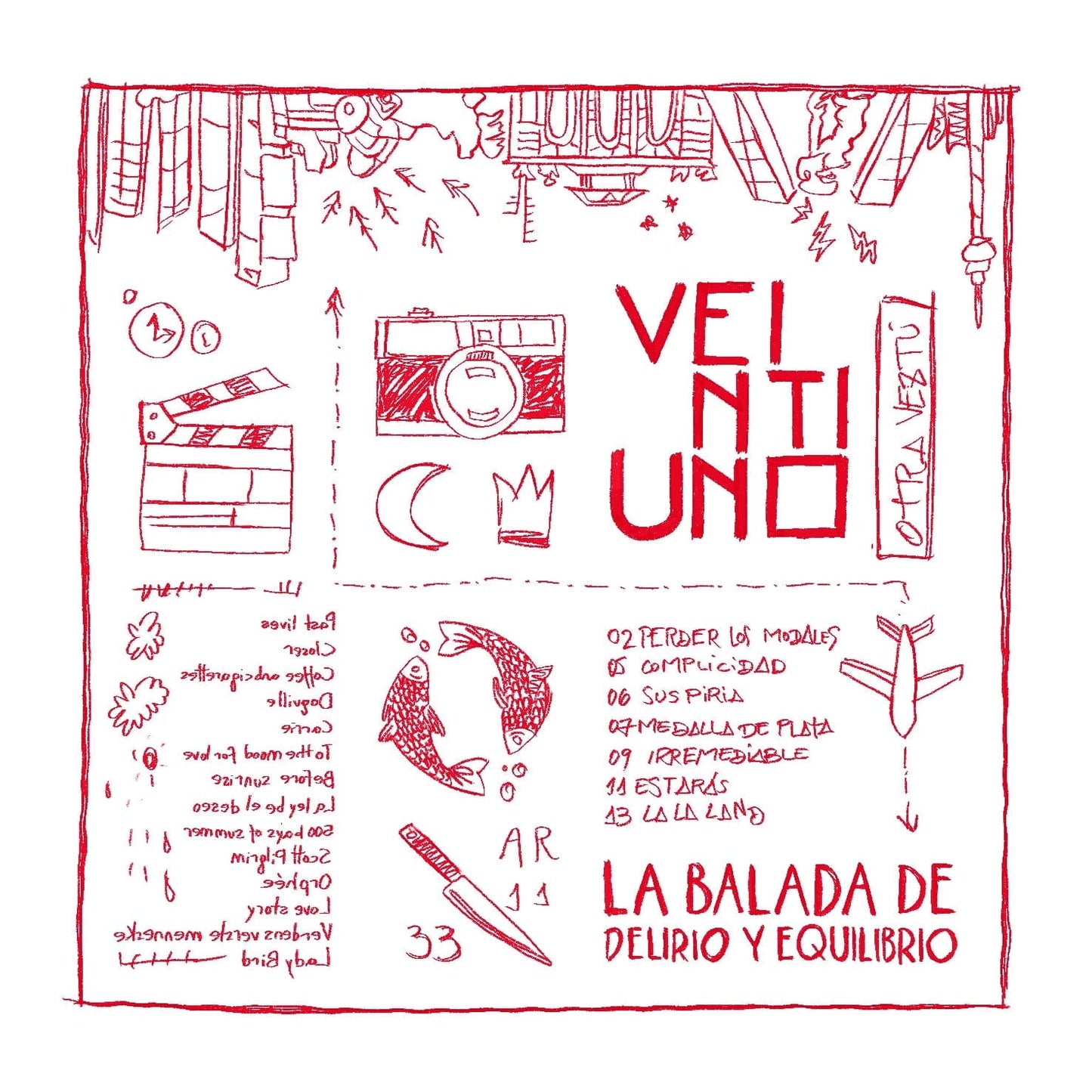 La Balada De Delirio Y Equilibrio - Vinilo Rojo (Postal Firmada + Experiencias + Bandana)