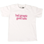 She Sounds - Camiseta "Bad Groupie" (Color Blanco)