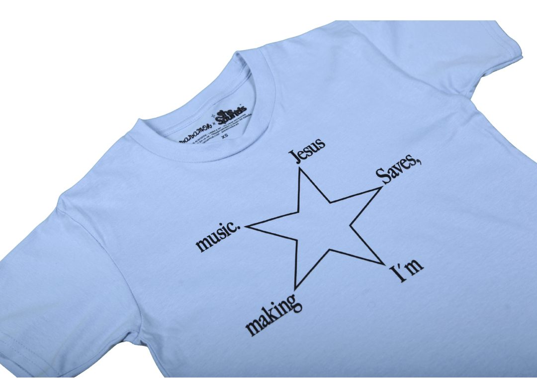 She Sounds - Camiseta "Jesus Saves" (Color Azul)