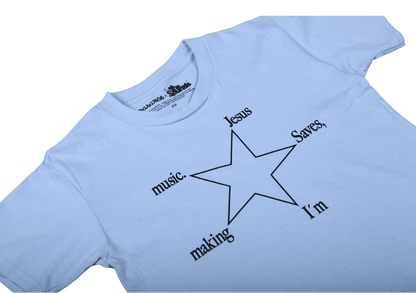 She Sounds - Camiseta "Jesus Saves" (Color Azul)