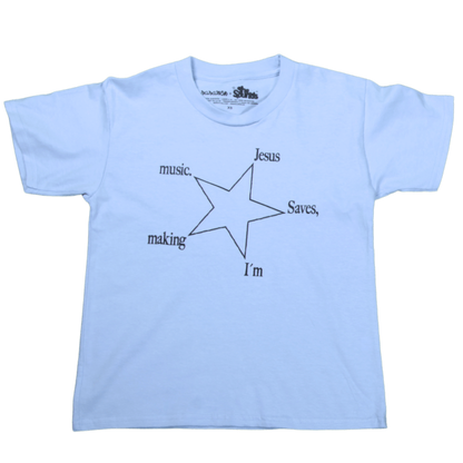 She Sounds - Camiseta "Jesus Saves" (Color Azul)