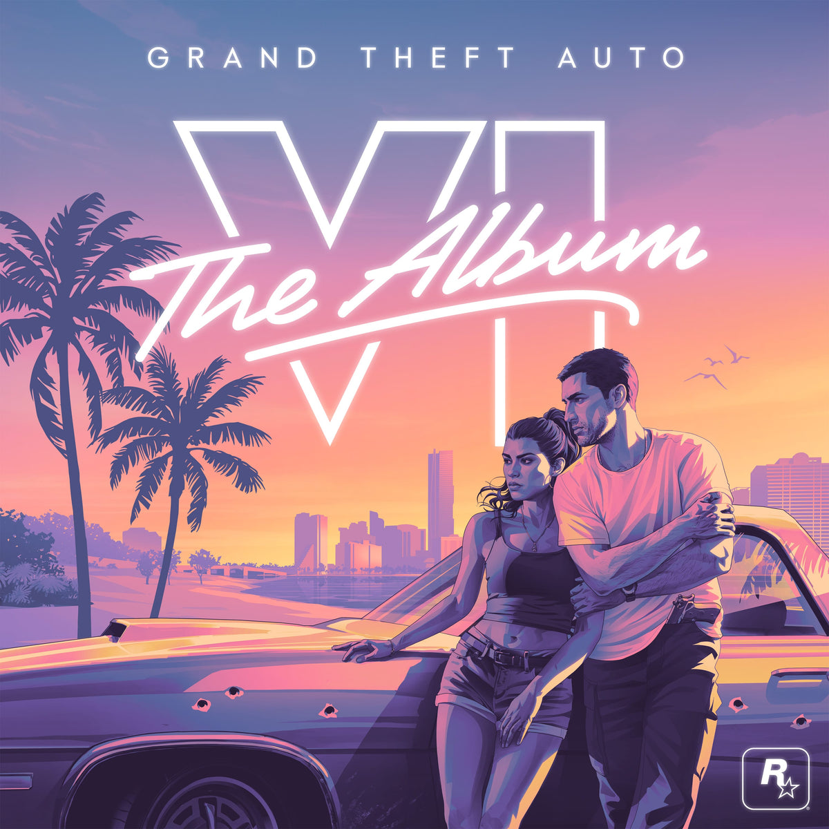 Grand Theft Auto VI: The Album - Vinilo Doble (Color Rosa y Azul Jaspeado)