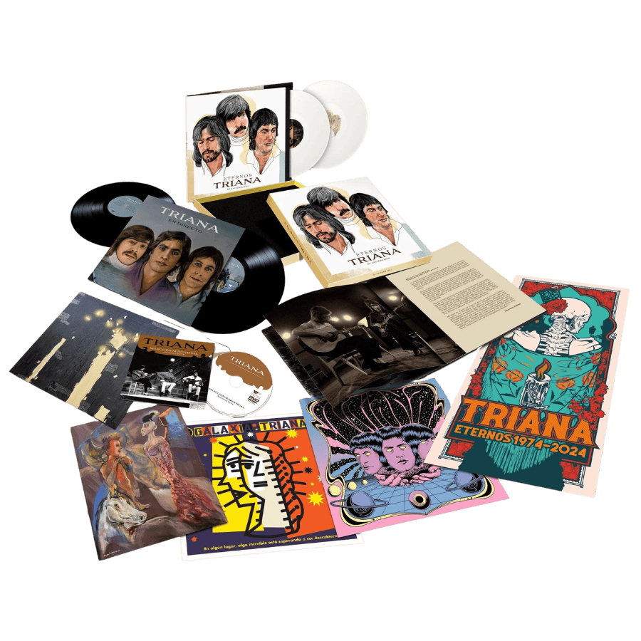 Eternos Triana 50 Aniversario BOX (4 Vinilos + 1 DVD + 4 Láminas + 1 Póster + Slipmat + Postal firmada)